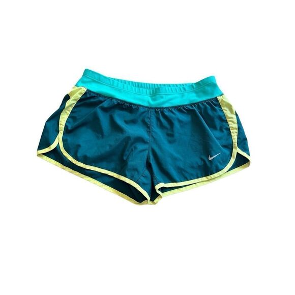 Nike Dri-Fit Gym Shorts Running Athletic green Womens small VGUC $39 - Picture 1 of 5
